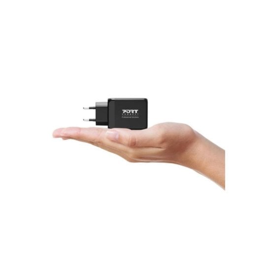Cargador Port Designs 900106-EU 65W GaN 2x USB-C Power Delivery y 1x USB-A Quick Charge 3.0