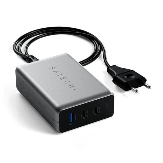 Caricatore Satechi ST-TC100GM-EU 100W GaN 2x USB-C PD 1x USB-A Grigio