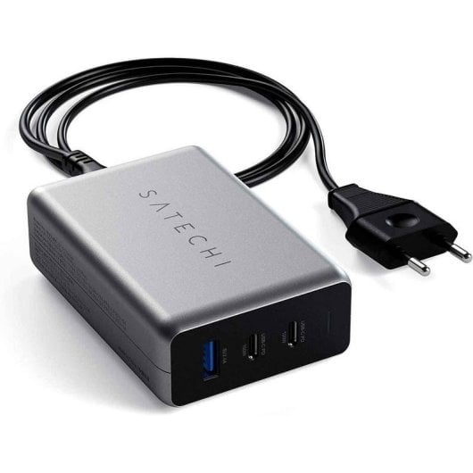 Caricatore Satechi ST-TC100GM-EU 100W GaN 2x USB-C PD 1x USB-A Grigio