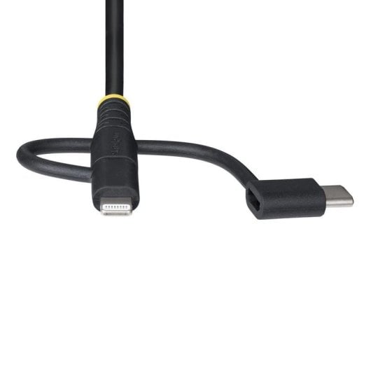 Cable USB StarTech RLTCUB1MBK 3 en 1 1 m Aramida MFi Lightning USB-C Micro-USB Negro