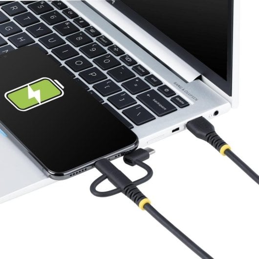 Cable USB StarTech RLTCUB1MBK 3 en 1 1 m Aramida MFi Lightning USB-C Micro-USB Negro