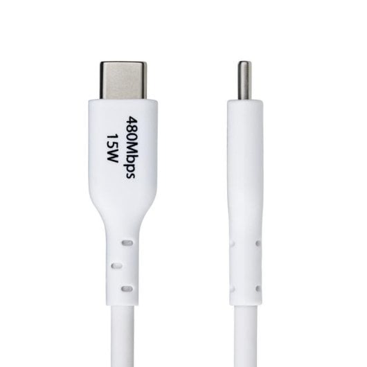 Câble USB StarTech.com USB2AC2MNCWHE 2 m USB-A vers USB-C blanc 3A TPE