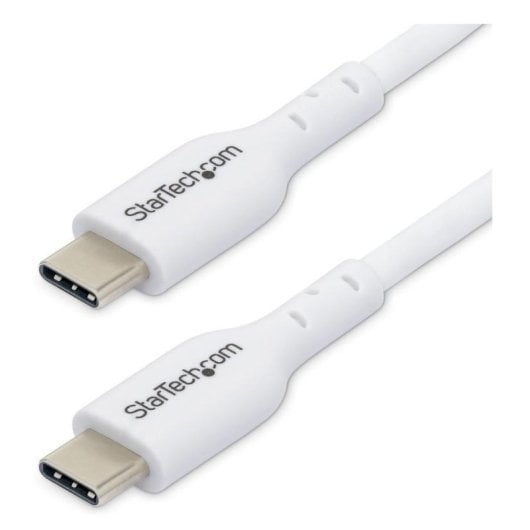 Câble USB-C StarTech.com USB2CC1MNCWHE 1m 60W 3A PD Blanc charge rapide
