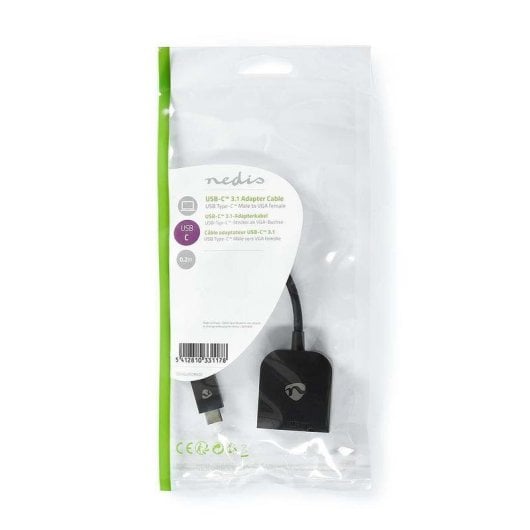 Adattatore grafico USB Nedis CCGP64852BK02 USB-C a VGA Full HD 0,2 m nero