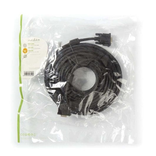 Cavo VGA NEDIS CCGP59000BK200 20 m doppio maschio nero alta risoluzione
