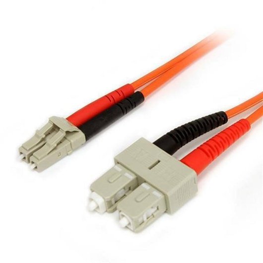 Cabo fibra óptica StarTech FIBLCSC1 multimodo duplex LC-SC 1 m LSZH laranja