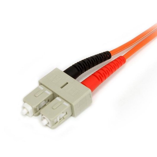 Cabo fibra óptica StarTech FIBLCSC1 multimodo duplex LC-SC 1 m LSZH laranja