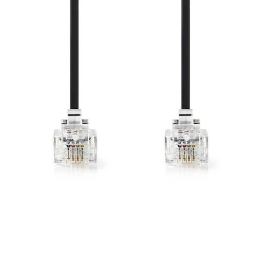 Cable RJ11 Nedis TCGL90200BK50 macho/macho 5 m negro