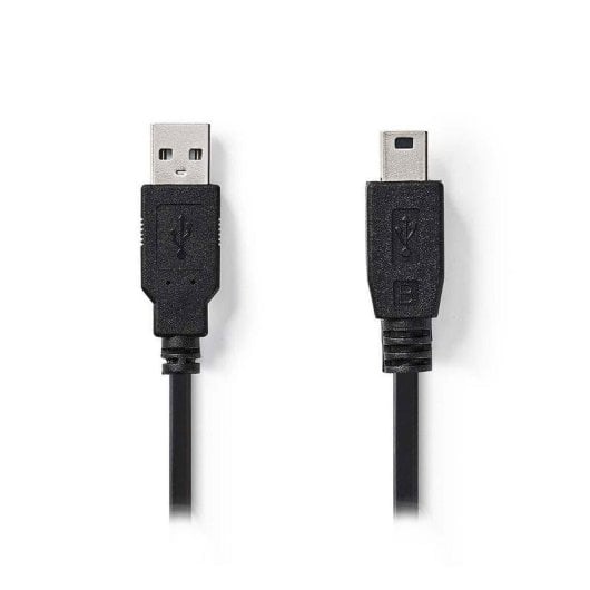 Cable USB Nedis CCGL60300BK20 2 m USB 2.0 Mini-USB B Negro