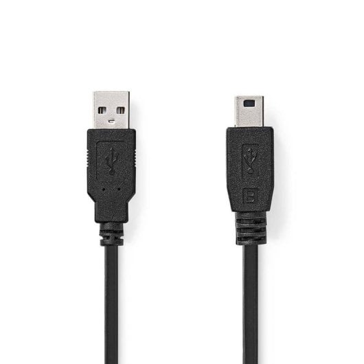 Cabo USB Nedis CCGL60300BK50 5 m USB 2.0 Tipo A para Mini USB B Preto