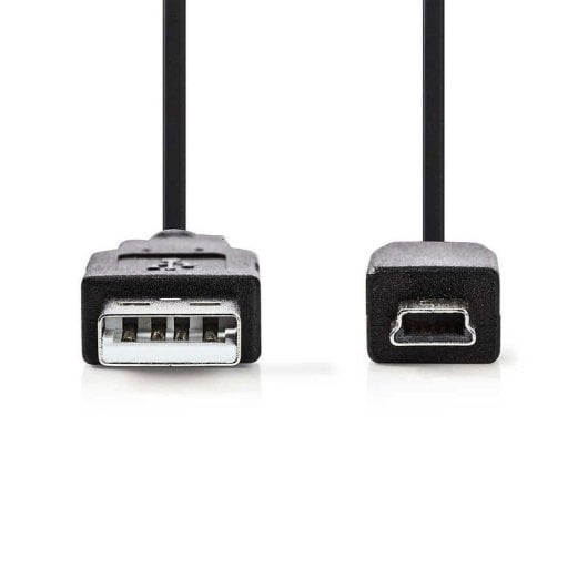 Cabo USB Nedis CCGL60300BK50 5 m USB 2.0 Tipo A para Mini USB B Preto