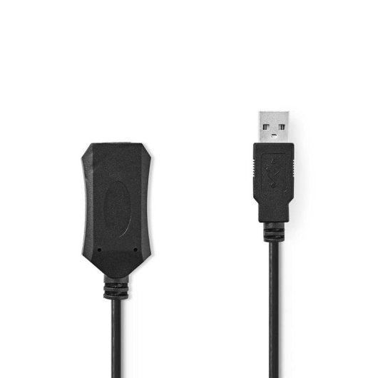 Cable USB NEDIS CCGL60EXTBK200 Extensión Activo 20 m USB 2.0 A Macho-Hembra