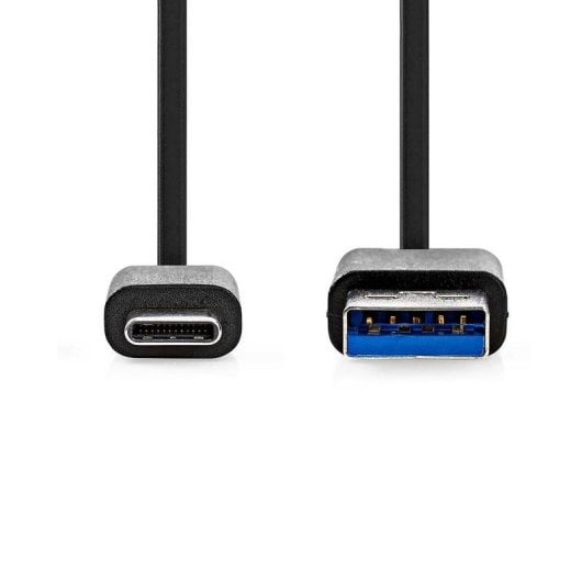 Cabo USB NEDIS CCGL61600BK10 USB-A para USB-C 1 m Preto 5 Gbit/s