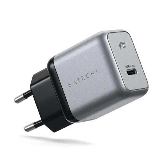 Chargeur Satechi ST-UC30WCM-EU USB-C 30W GaN Power Delivery Noir Argent