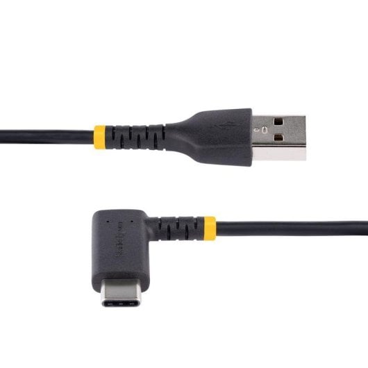 Câble USB-C StarTech R2ACR-30C-USB-CABLE 30cm Angle Droit 3A Fibre Aramide Noir