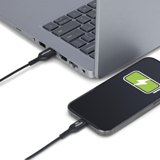 Câble USB Startech USB2AC2MNC 2 m USB-A USB-C 3A Noir Charge Rapide