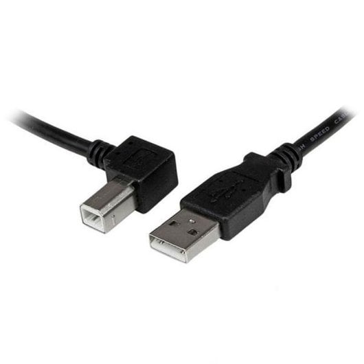 USB-Kabel Startech USBAB1ML 1m Schwarz USB 2.0 A Stecker auf B Stecker Winkel Links