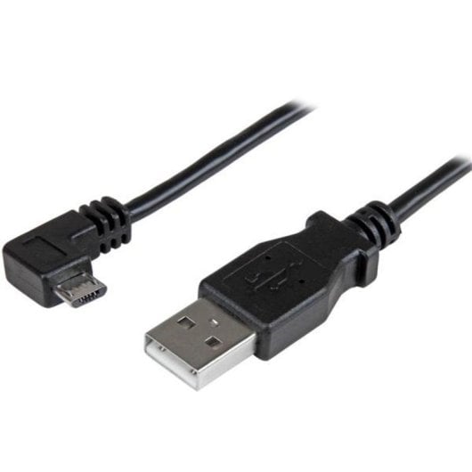 Cable USB Startech USBAUB1MRA Micro-USB B acodado derecha 1 m negro