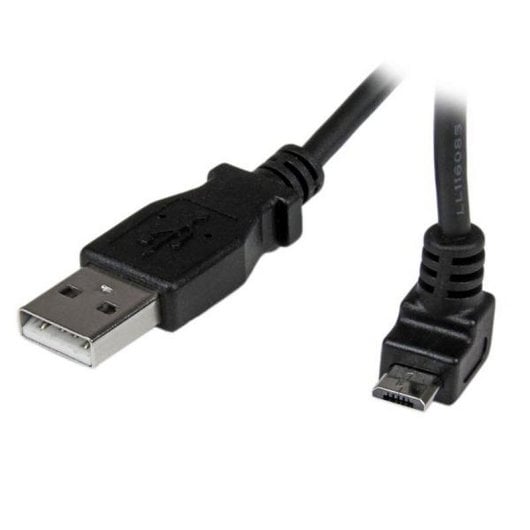 Câble USB Startech USBAUB2MU 2m A Mâle vers Micro USB B Mâle Coudé Vers le Haut