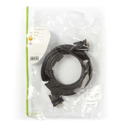 Câble VGA Nedis CCGL59000BK50 5 m connecteurs mâle noir