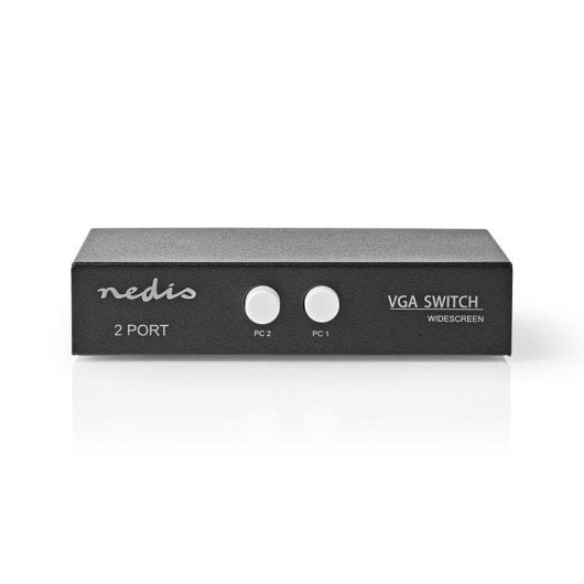 Switch VGA NEDIS CSWI5902BK 2 porte ingresso 1 uscita 2560 x 1600 60 Hz Metallico