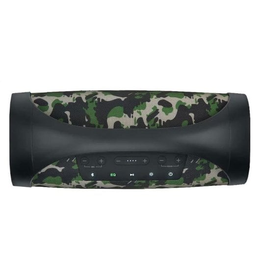 Enceintes Muse Nomades Bluetooth 300W camouflage, étanche, LED multicouleur