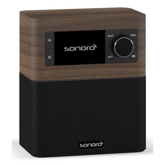 Radio Sonoro STREAM Nogal/Negro Internet DAB+ FM Bluetooth 2,4" IPX7 Wi-Fi