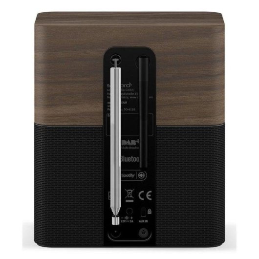 Radio Sonoro STREAM Nogal/Negro Internet DAB+ FM Bluetooth 2,4" IPX7 Wi-Fi