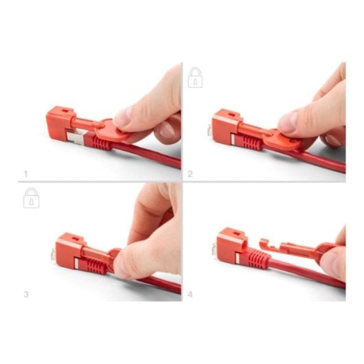 Bloqueur de port DeLock 20929 RJ45 10 pièces clé incluse rouge