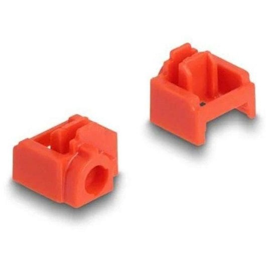 Bloqueur de port DeLock 20928 RJ45 x10 avec clé rouge plastique