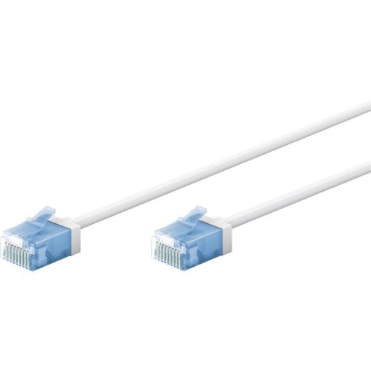 Câble réseau Goobay 74300 7,5 m Cat6a U/UTP RJ-45 blanc ultrafin