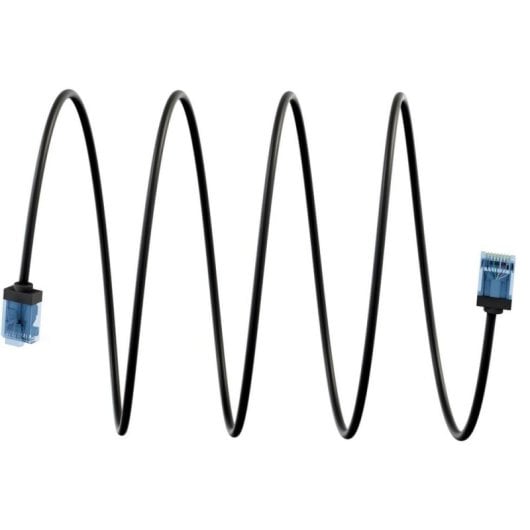 Câble réseau Goobay 74239 5 m Cat6a Slim U/UTP Noir connecteurs RJ-45