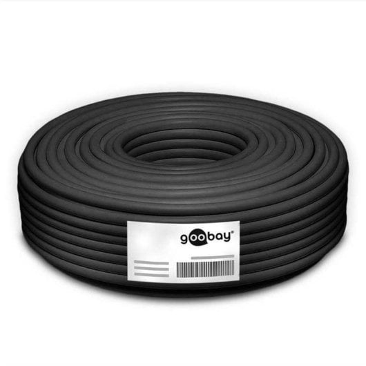 Cable de red Goobay 52768 Cat 7 S/FTP 100 m Negro