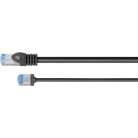 Cable de red Goobay 74324 Slim Cat 6a U/FTP 15 m negro ultraflexible