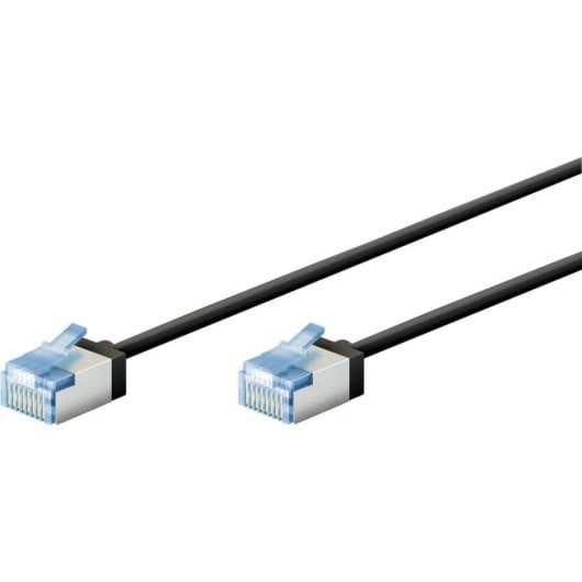 Cable de red Goobay 74324 Slim Cat 6a U/FTP 15 m negro ultraflexible