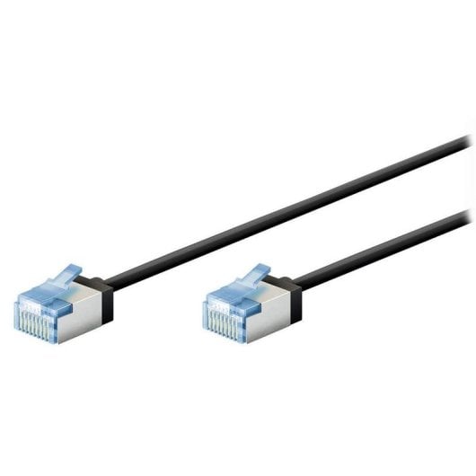 Cable de red Goobay 74324 Slim Cat 6a U/FTP 15 m negro ultraflexible
