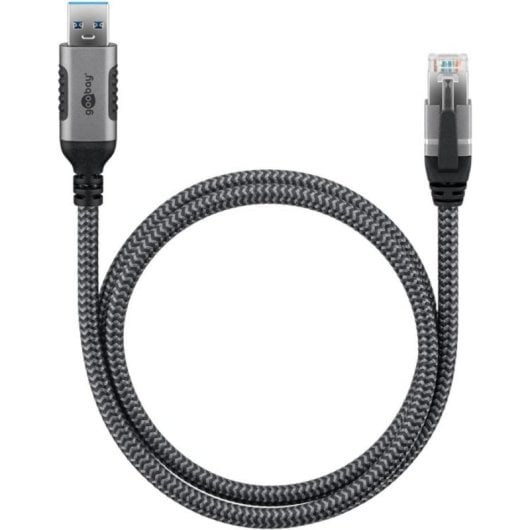 Cavo USB A Goobay 70692 a RJ-45 Cat6 5 m F/UTP Nero Argento