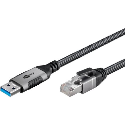 Adattatore Goobay 70693 USB A a RJ-45 Cat6 7,5 m nero/argento