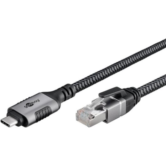 Adaptateur Goobay 70752 USB C vers RJ-45 Cat6 5 m Noir Argent