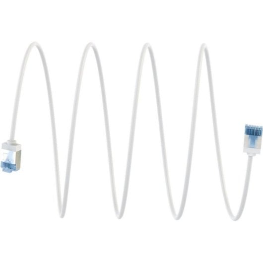 Netzwerkkabel Goobay 74332 1 m Cat6a U/FTP RJ-45 Weiß ultradünn