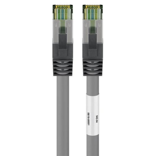 Cable de red Goobay 55137 Cat 8.1 S/FTP 2 m gris con conectores RJ-45 oro