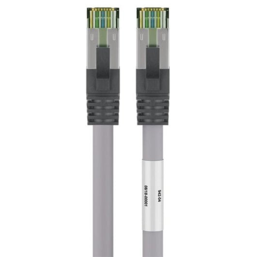 Cable de red Goobay 55137 Cat 8.1 S/FTP 2 m gris con conectores RJ-45 oro