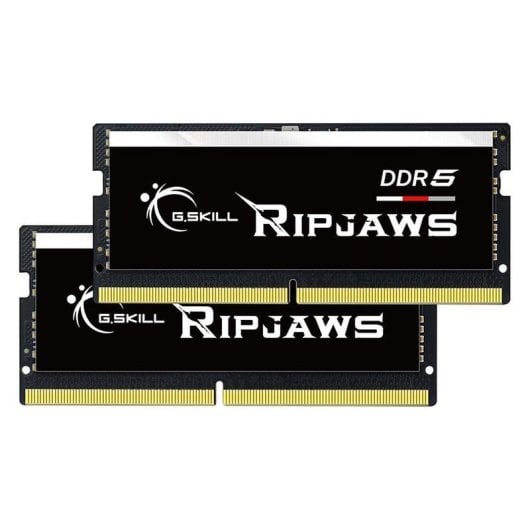 Memoria RAM G.Skill Ripjaws F5-4800S4039A32GX2-RS 64GB 2x32GB DDR5 4800MHz CL40 Kit Dual SO-DIMM XMP Negro