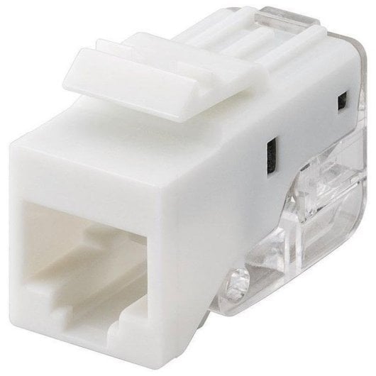 Netzwerkanschlussmodul Goobay 95739 RJ-45 Cat5e Flach Weiss UTP IDC Buchse