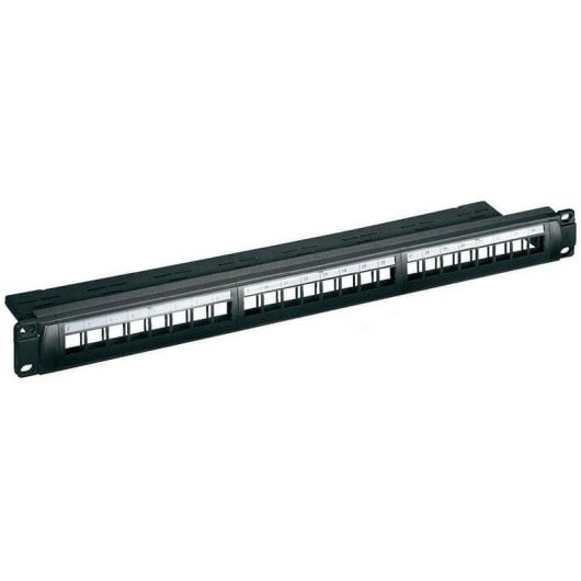 Panel de parcheo Goobay 95336 24 puertos Cat6 UTP montaje rack 1U negro
