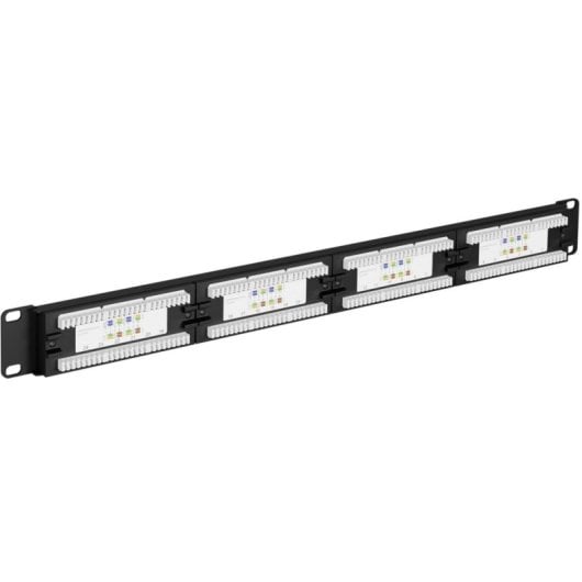 Panel de parcheo Goobay 93866 24 puertos Cat6 UTP rack 1U negro