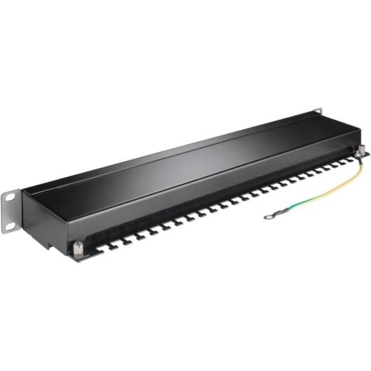 Panel de parcheo Goobay 93048 24 puertos Cat6 1U rack negro