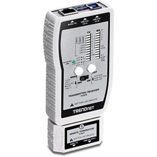 Comprovatorie di rete TRENDnet TC-NT3 BNC RJ-11 RJ-12 RJ-45 USB Test rapido