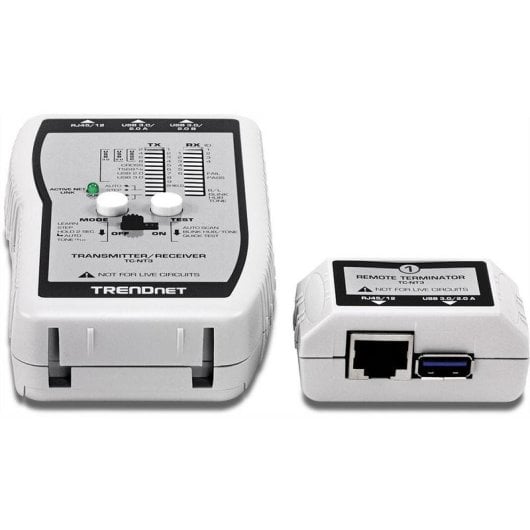 Comprovatorie di rete TRENDnet TC-NT3 BNC RJ-11 RJ-12 RJ-45 USB Test rapido