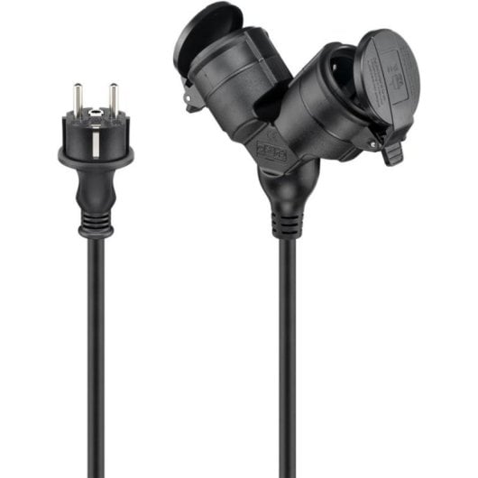 Régua de tomadas Goobay 65436 2 Tomadas Exterior 25 m com Proteção IP44